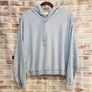 Michael Kors Hoodie Womens L Light Blue Outdoors Hiking Athleisure